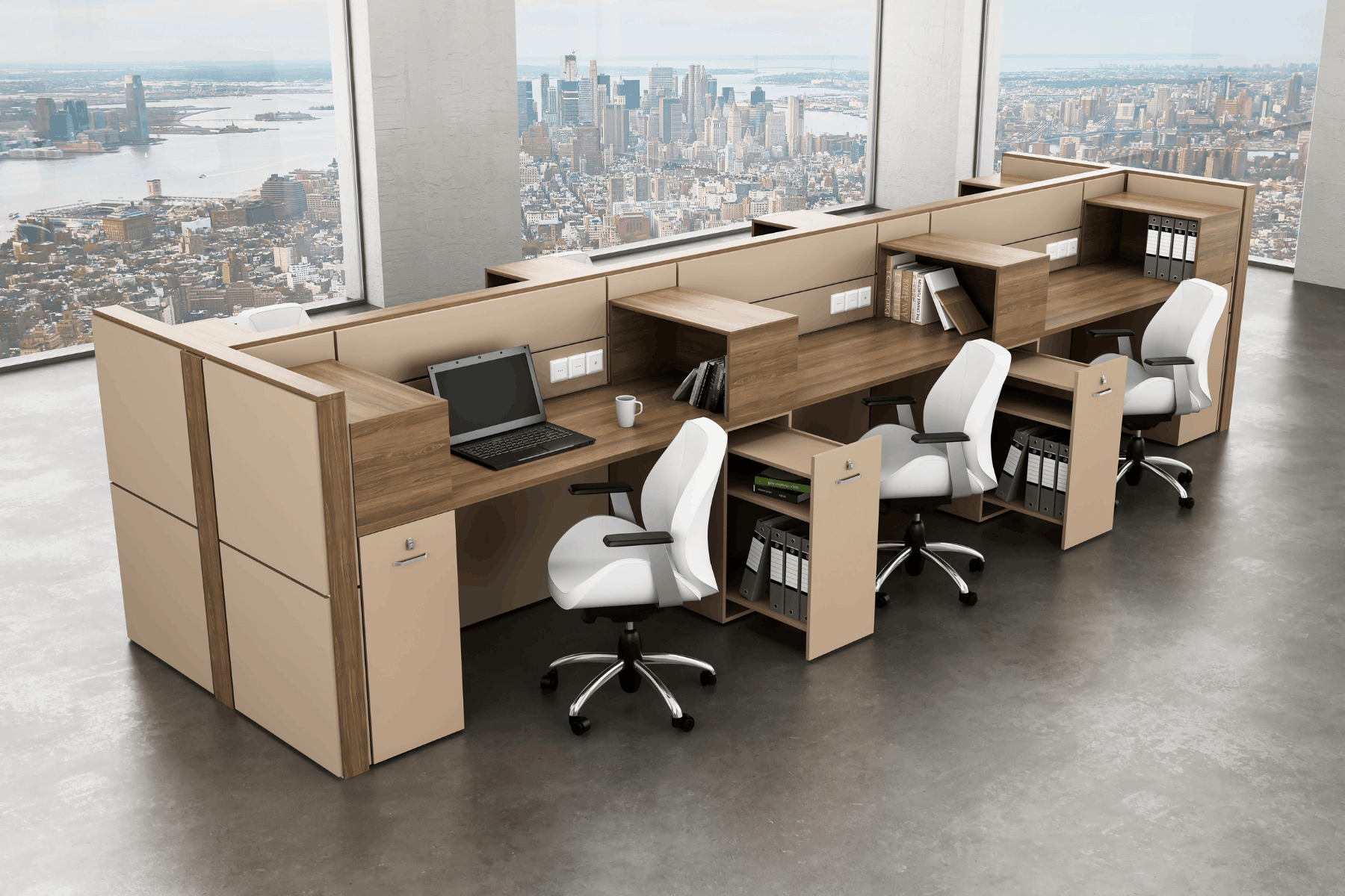 Office Tables with Built-in Storage