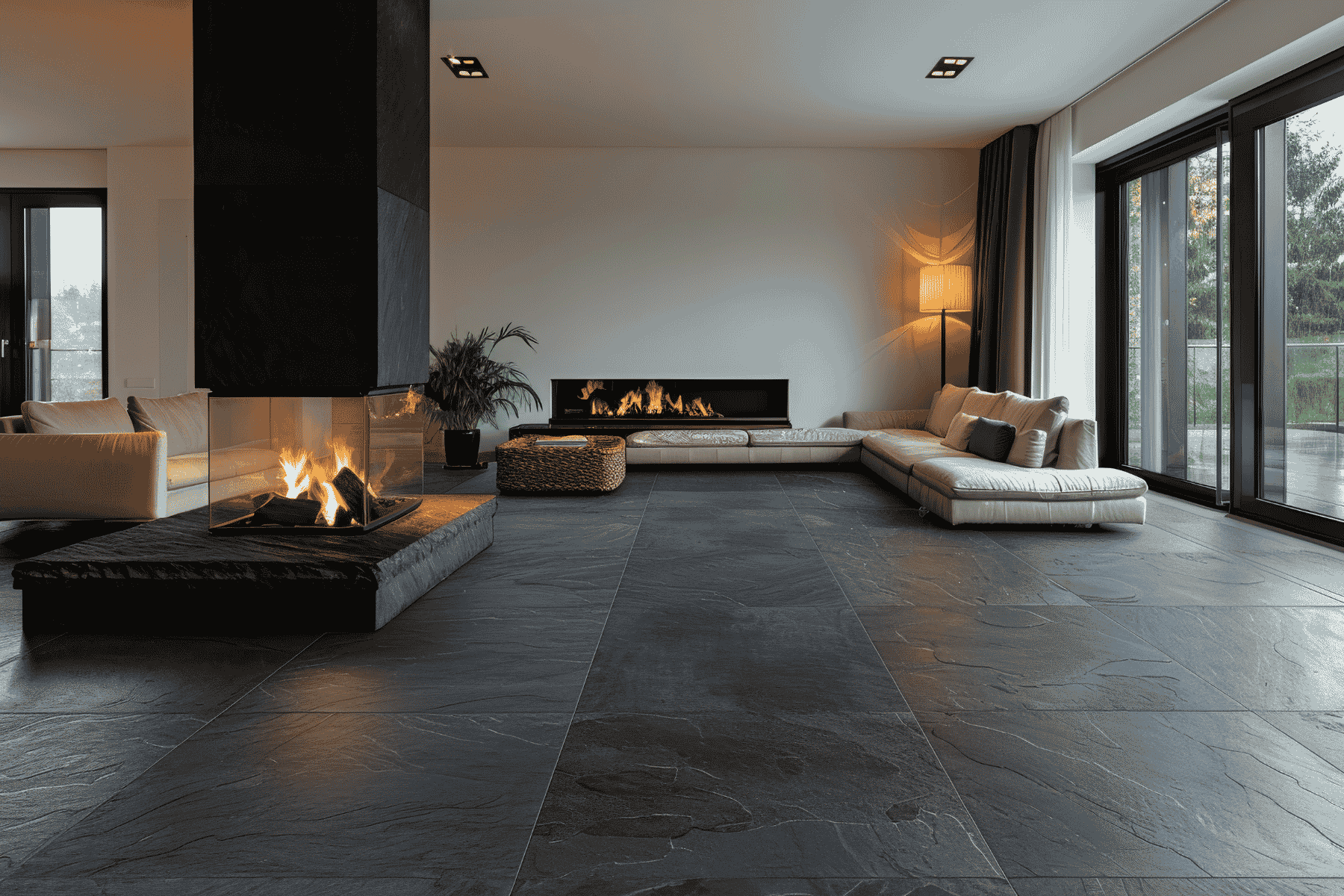 Stone-Finish Slabs Flooring