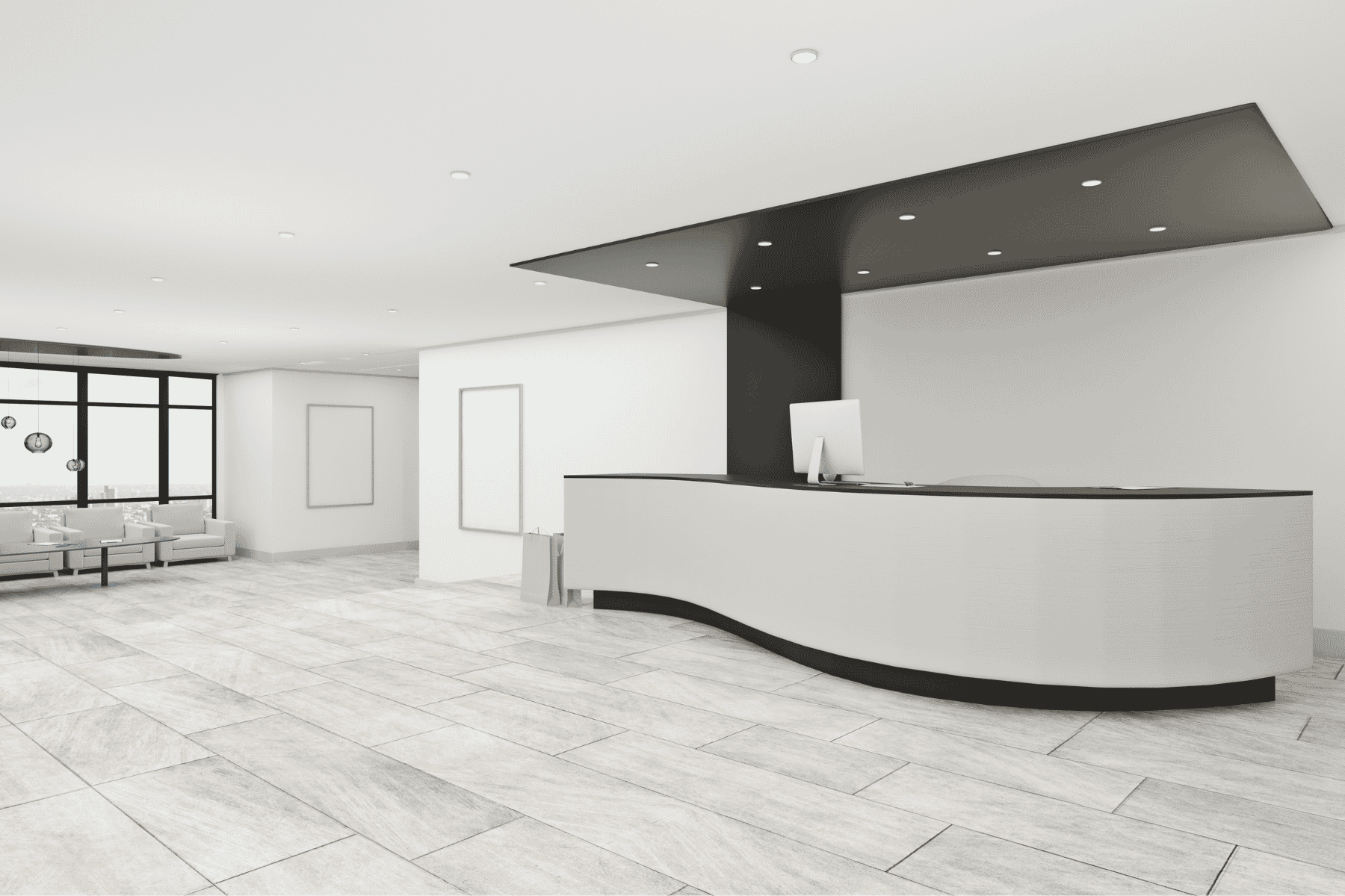 Curved Reception Desk for a Welcoming Look