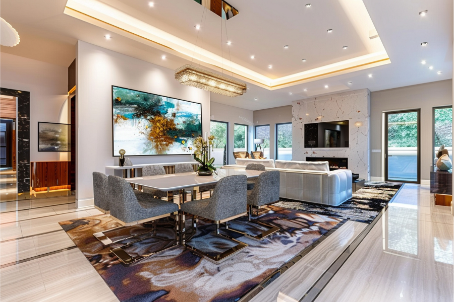 Luxury Open-Plan Living and Dining