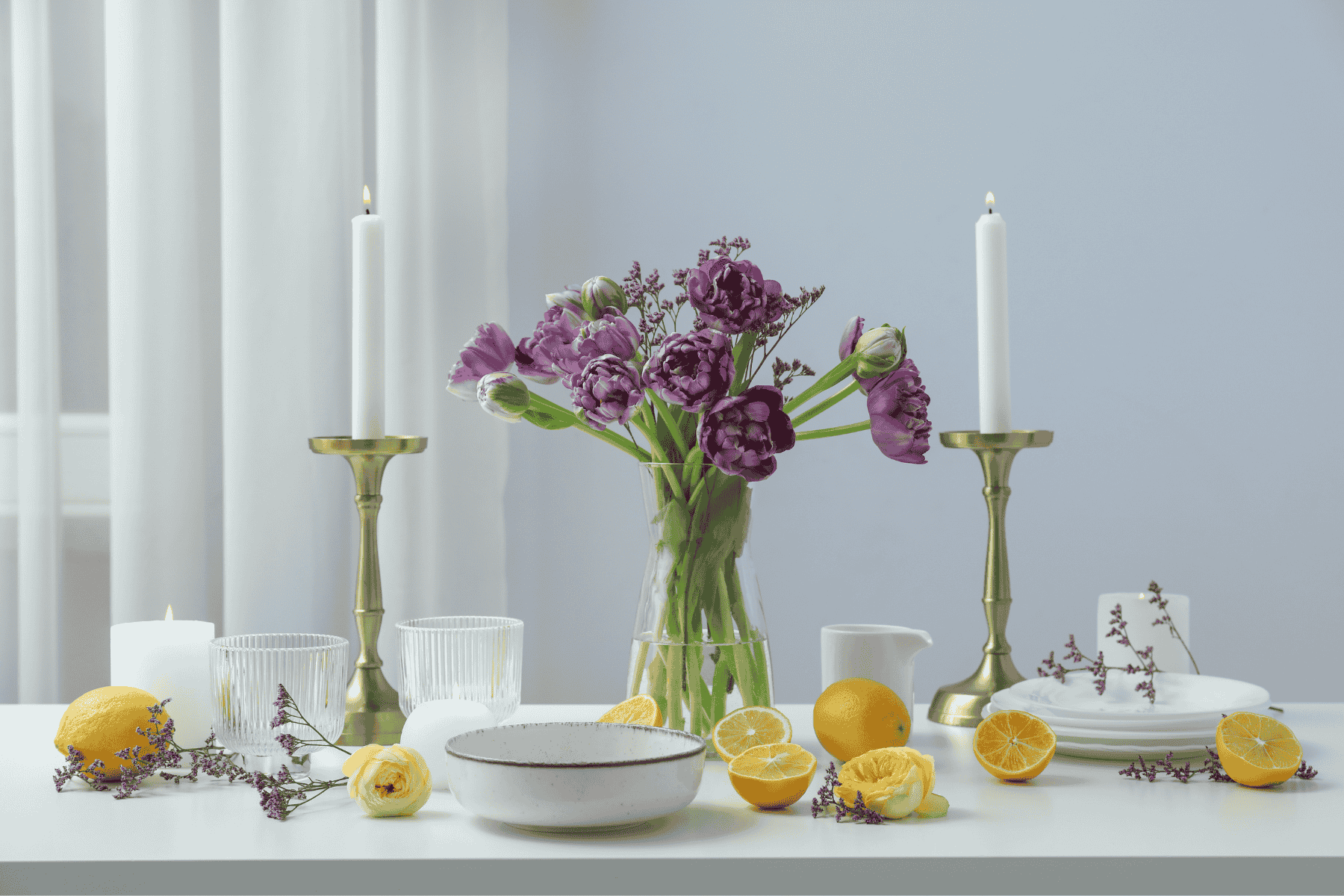 Candle or Taper Centrepiece Dining Table