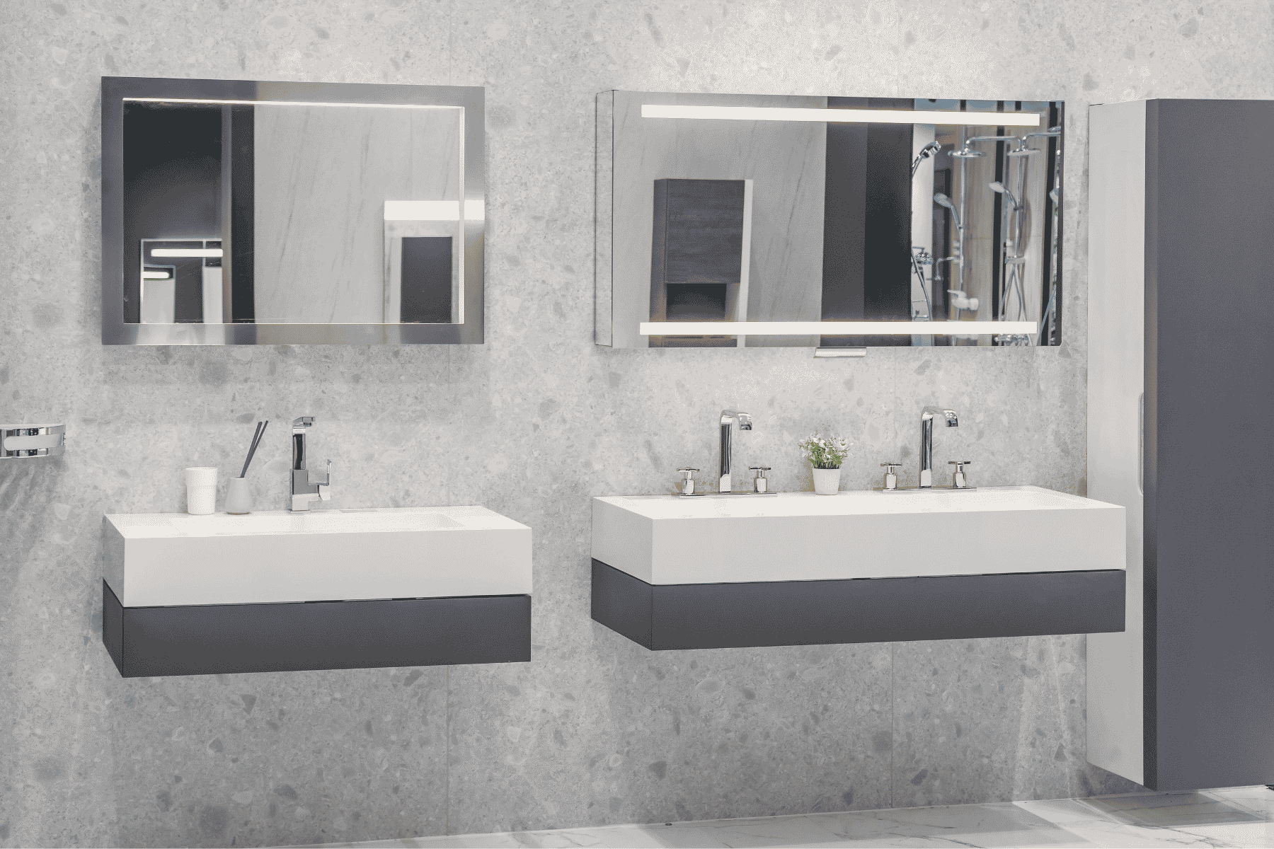 Floating Vanity with Visible Surface Edge