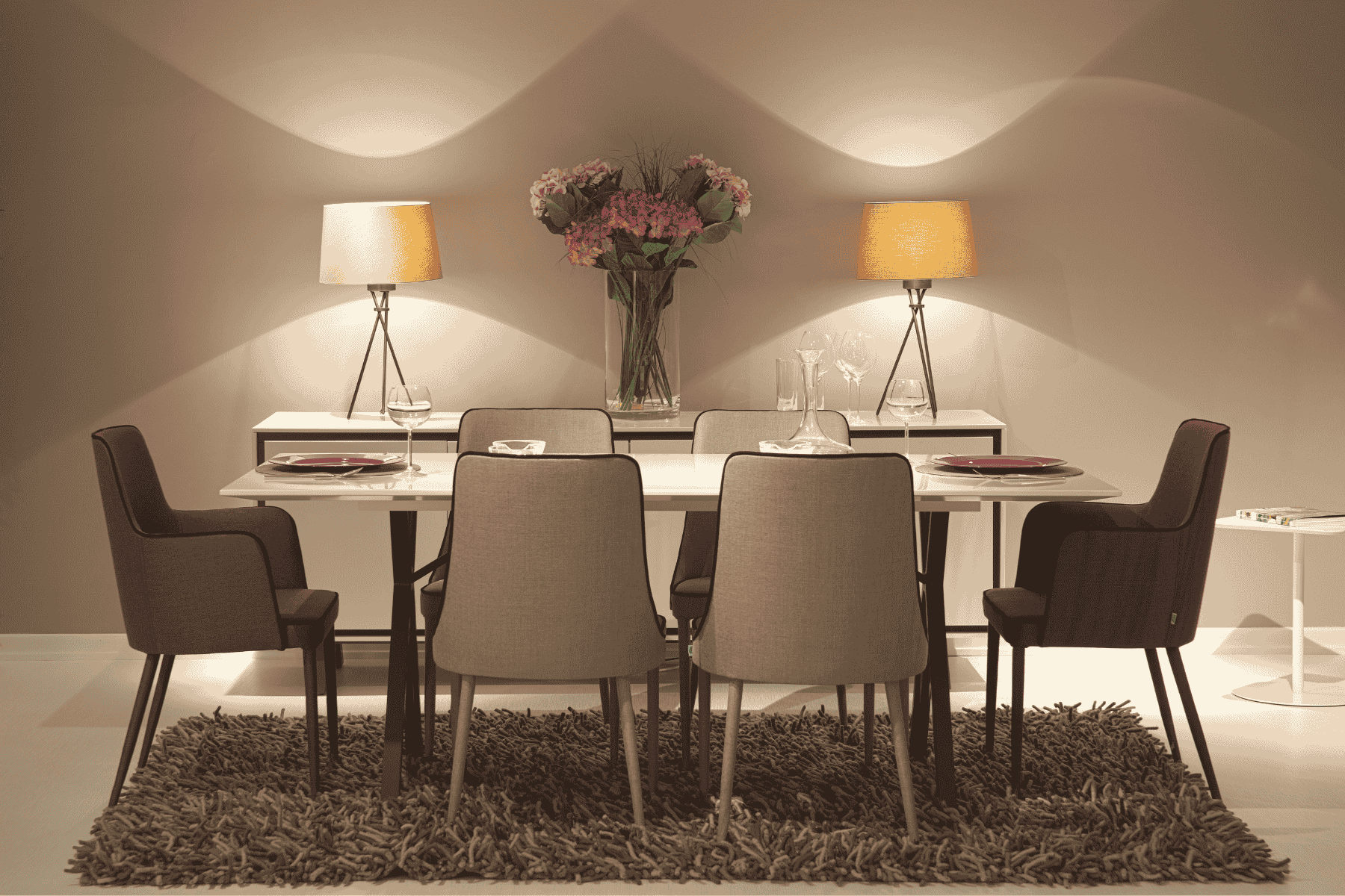 Pendant Lighting as Overhead Decor Dining Table