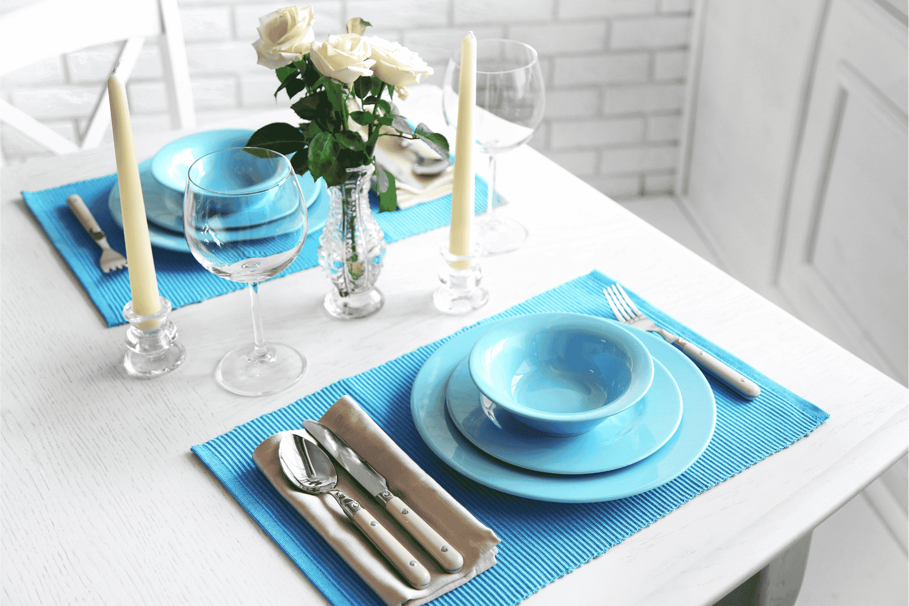 Dining Table Runner with Layered Textures