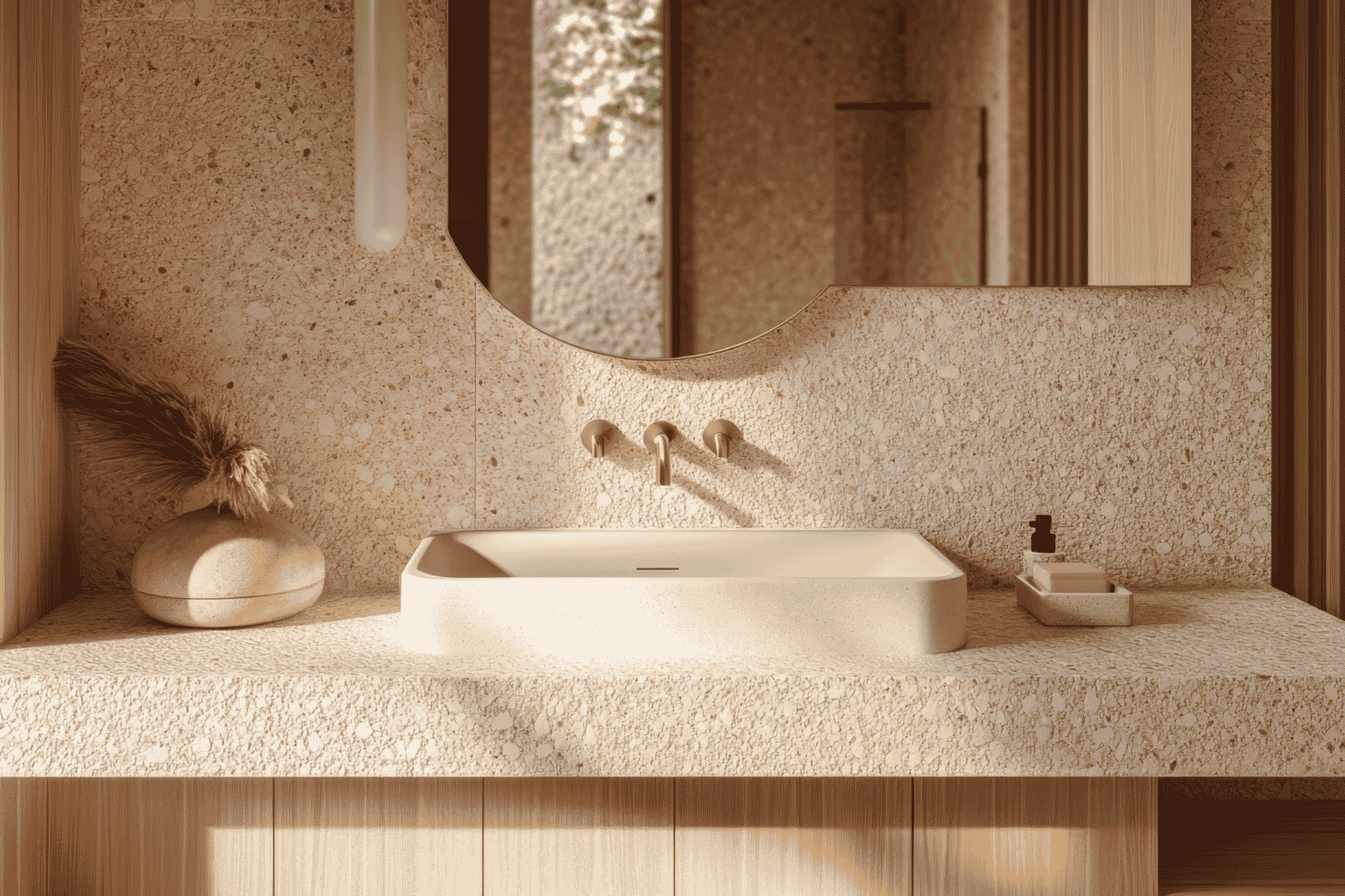 Terrazzo-Effect Vanity Top