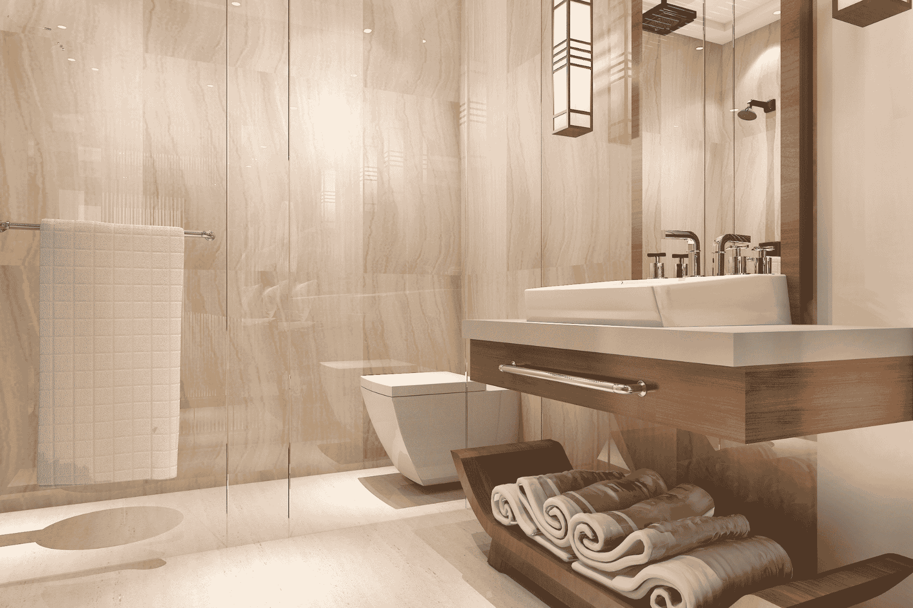 Wood-Look Surface Vanity Countertop