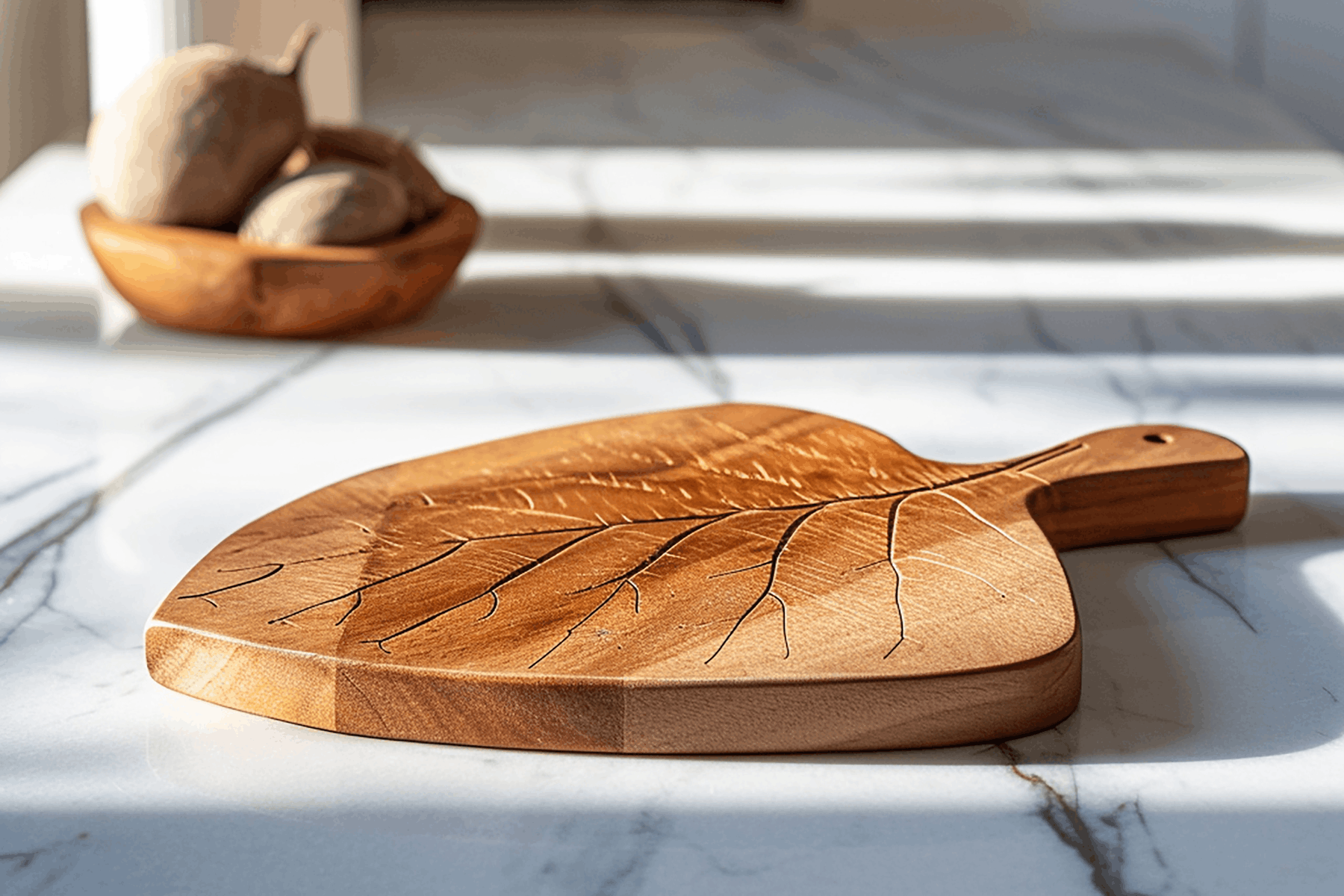 Wooden Serving Board as Centrepiece Dining Table