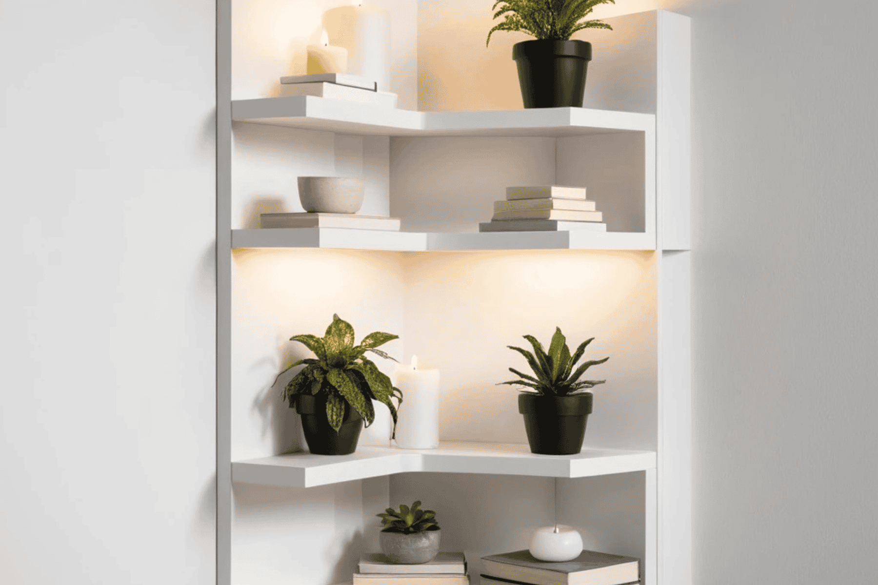 Corner Wall Shelf for Small Rooms