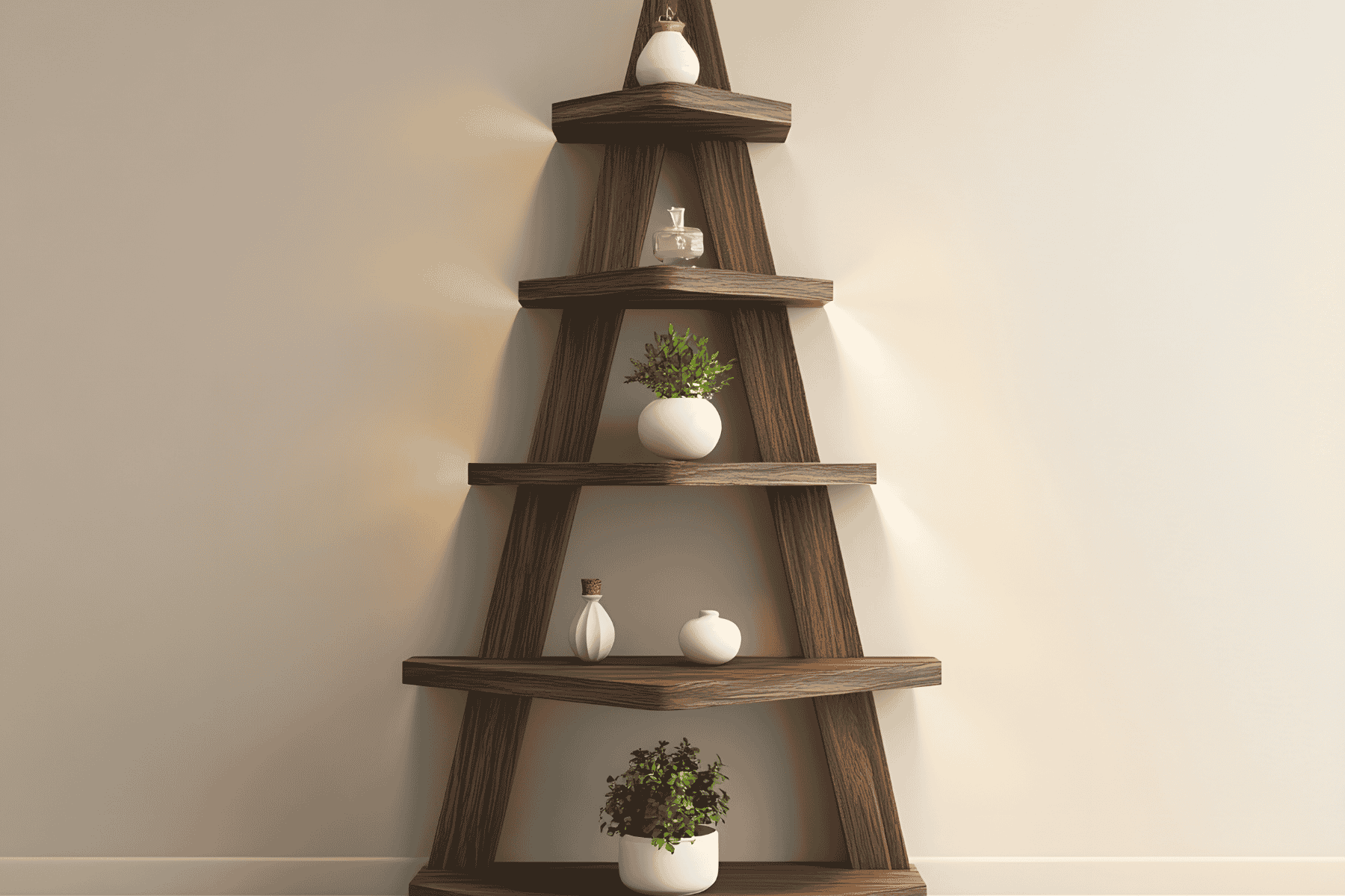 Ladder-Style Wall Shelf Unit