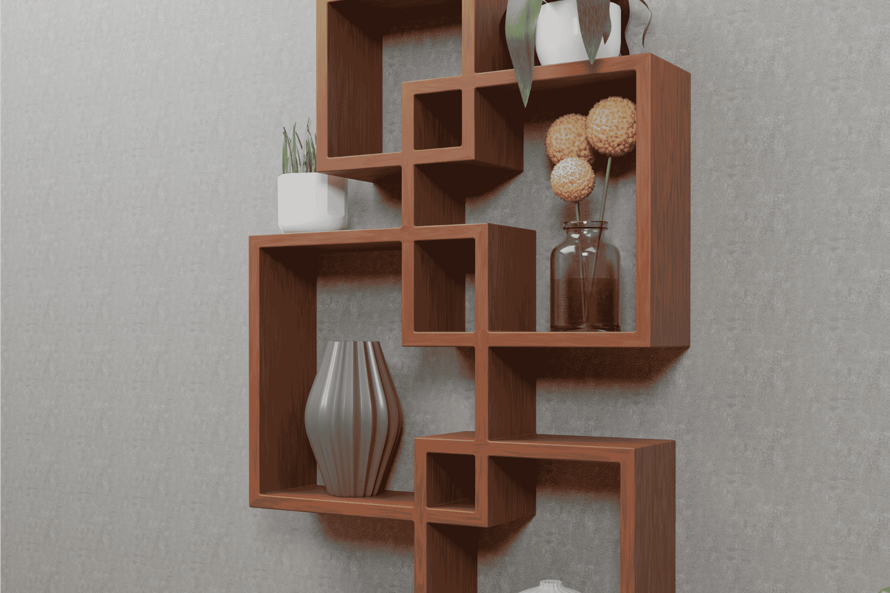 Modular Cube Wall Shelving
