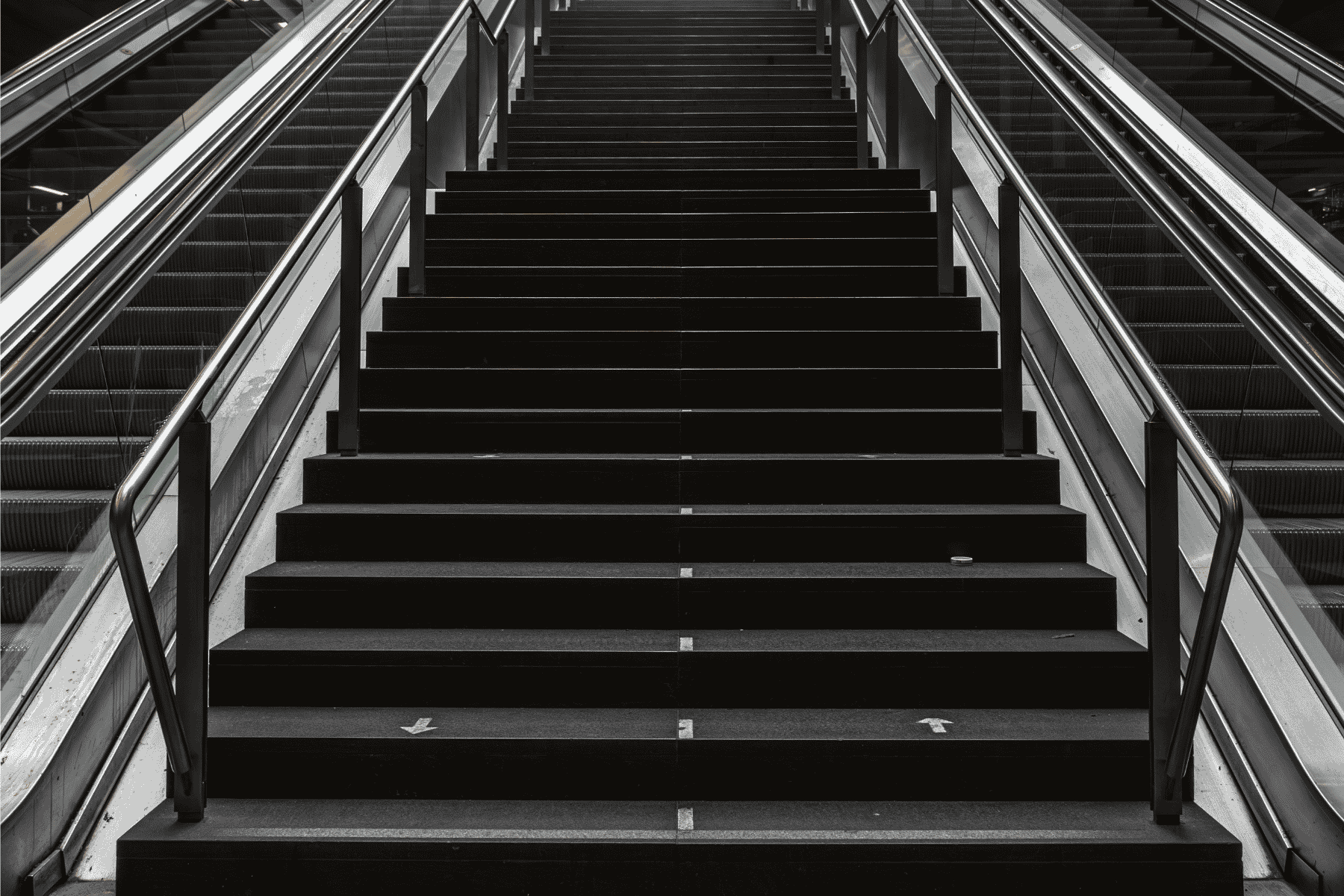 Dark-Toned Staircase Elevation